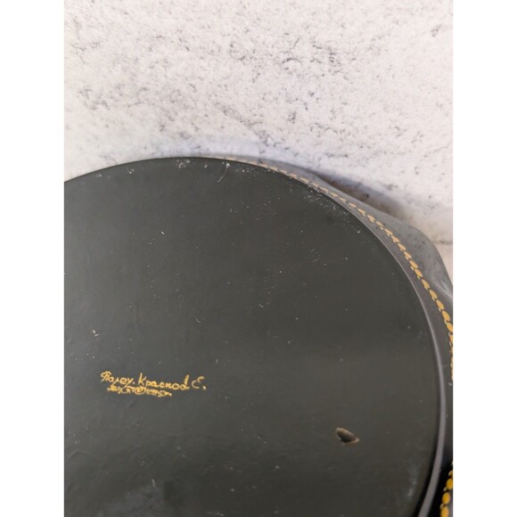 Palekh Lacquer Box 1992 – The Slipper Bashmachka – Signed Krasnov – Hand-Painted - Picture 7 of 10